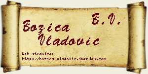 Božica Vladović vizit kartica